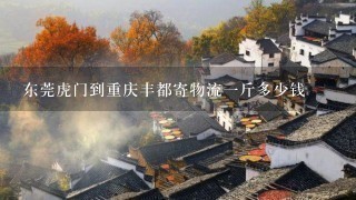 东莞虎门到重庆丰都寄物流1斤多少钱 东莞虎门到重庆丰都寄物流1斤多少钱