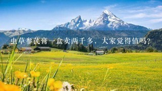 虫草参芪膏1盒卖两千多,大家觉得值吗? 虫草参芪膏1盒卖两千多,大家觉得值吗?
