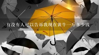 有没有人可以告诉我现在黄牛1斤多少钱 有没有人可以告诉我现在黄牛1斤多少钱