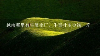 越南哪里有牛屠宰厂,牛百叶多少钱1斤 越南哪里有牛屠宰厂,牛百叶多少钱1斤