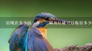 铝现在多少钱1斤?1顿易拉罐可以炼铝多少斤?复制的别来,我需要详细的数据,铝锭多少钱1斤? 铝现在多少钱1斤?1顿易拉罐可以炼铝多少斤?复制的别来,我需要详细的数据,铝锭多少钱1斤?