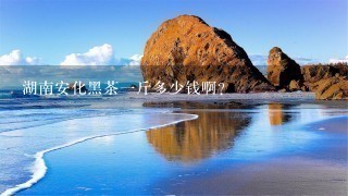 湖南安化黑茶1斤多少钱啊？
