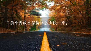 目前小麦或水稻价格多少钱1斤? 目前小麦或水稻价格多少钱1斤?