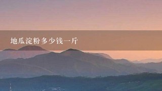地瓜淀粉多少钱1斤 地瓜淀粉多少钱1斤