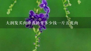 大润发买肉灌香肠要多少钱1斤5花肉 大润发买肉灌香肠要多少钱1斤5花肉