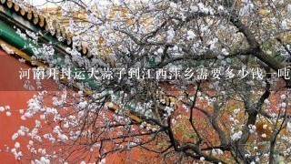 河南开封运大蒜子到江西萍乡需要多少钱1吨? 河南开封运大蒜子到江西萍乡需要多少钱1吨?