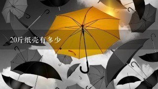 20斤纸壳有多少 20斤纸壳有多少