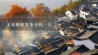 玉米糁批发多少钱1斤 玉米糁批发多少钱1斤