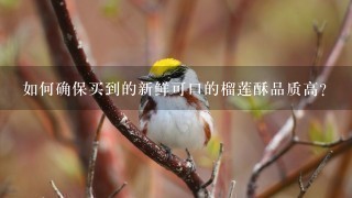 如何确保买到的新鲜可口的榴莲酥品质高?