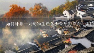 如何计算一只动物生产多少公斤的羊肉可供销售时所产生的价值?