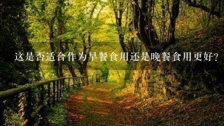 这是否适合作为早餐食用还是晚餐食用更好?