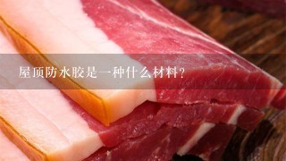 屋顶防水胶是一种什么材料?