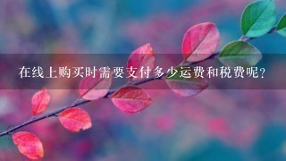 在线上购买时需要支付多少运费和税费呢?