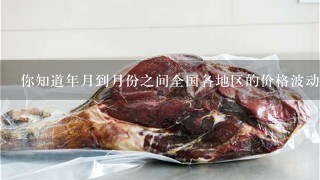 你知道年月到月份之间全国各地区的价格波动情况吗?