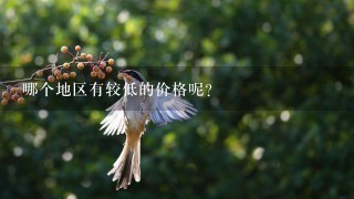 哪个地区有较低的价格呢?