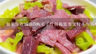 如果你在城市B购买了斤杨梅需要支付多少钱呢?